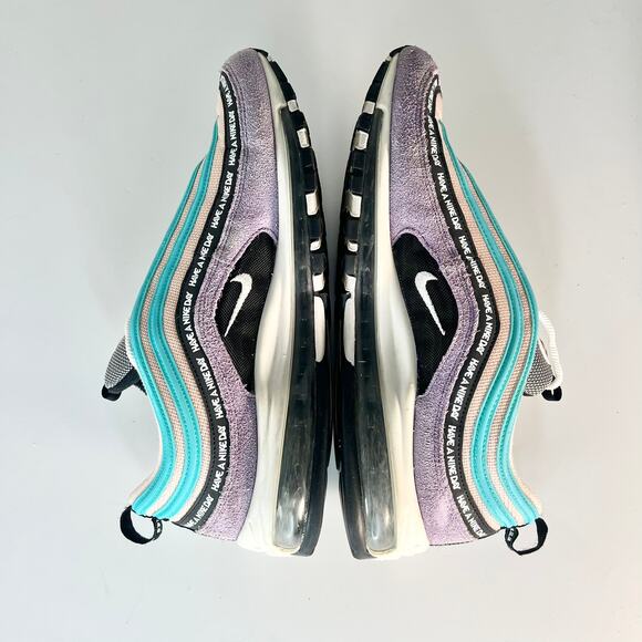 Nike Air Max 97 Have a Nice Day Sneakers Purple Turquoise BQ9130-500 Men 13 - Picture 6 of 15